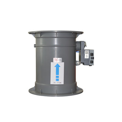 Dark Gray High precision Variable Air Volume Butterfly Valve Customizable Galvanized/Stainless Steel