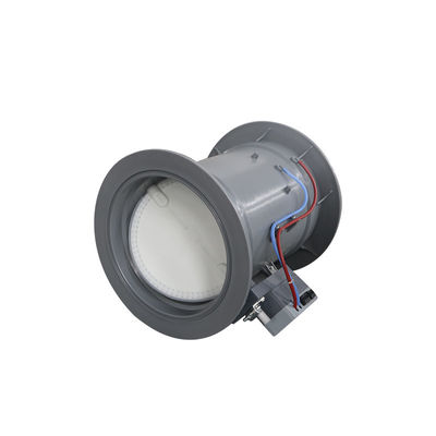 Dark Gray High precision Variable Air Volume Butterfly Valve Customizable Galvanized/Stainless Steel